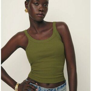 Reformation Calie Tank, Pear, M